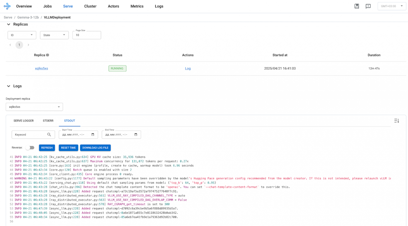 Распределённый инференс и шардирование LLM. Часть 2: скрипт vLLM, Ray Serve для вывода API и настройка KubeRay Cluster - 6